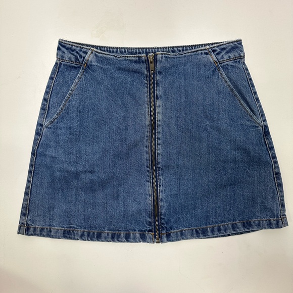 Zara women’s zipper front denim skirt size small - Picture 2 of 6